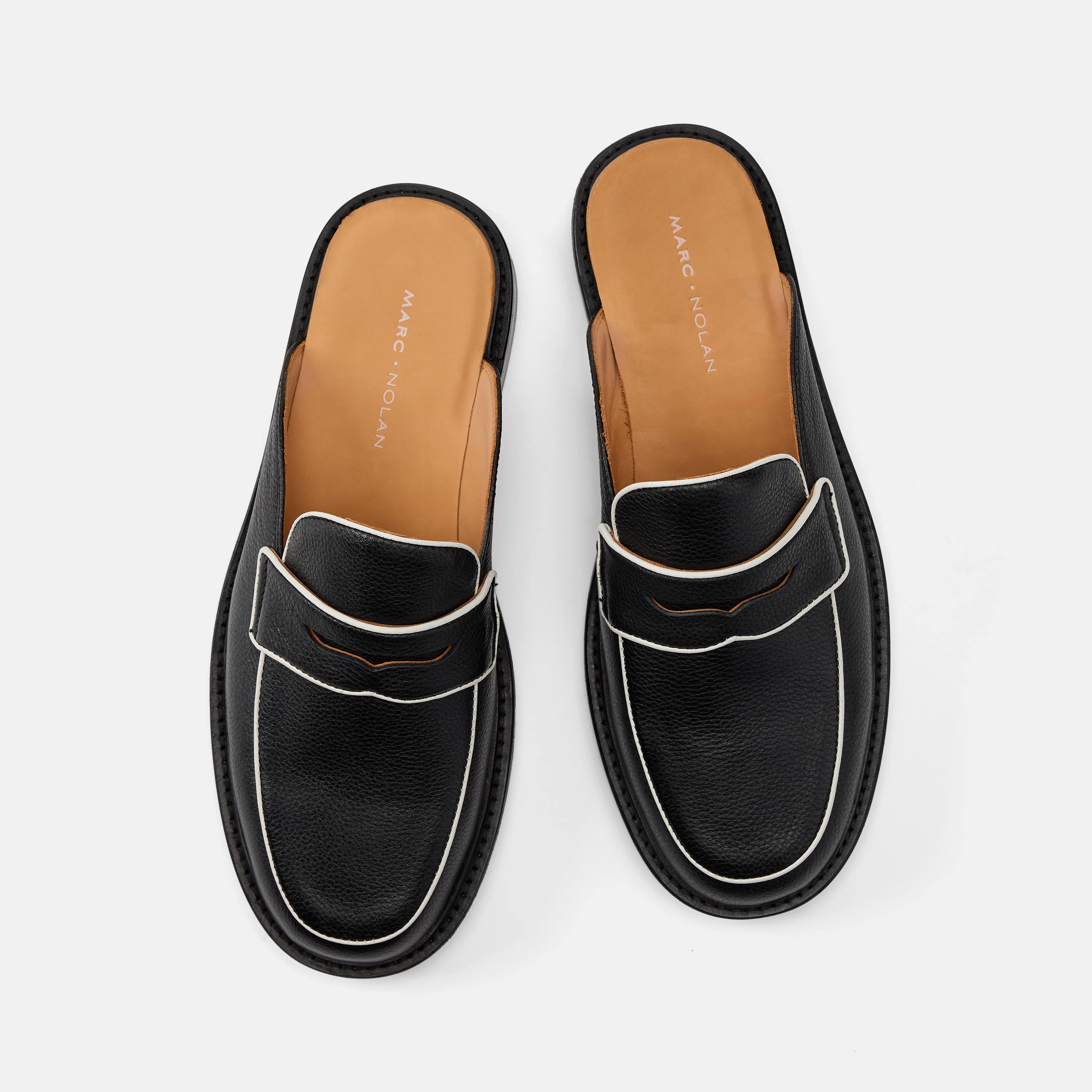 Del Mar Black Loafer Mules