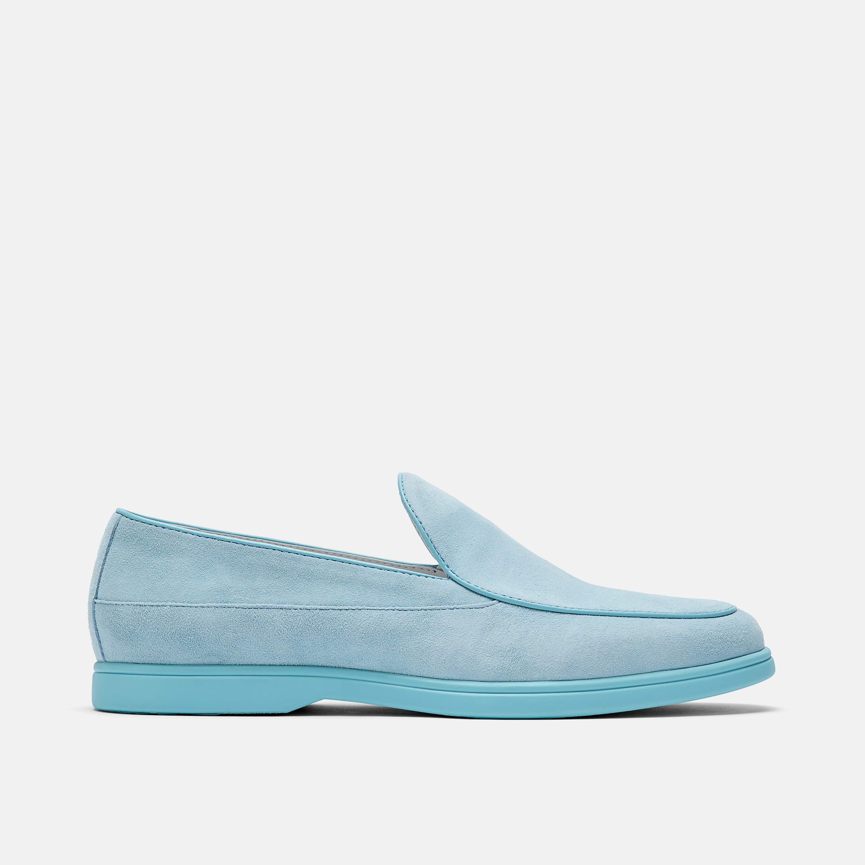 Alessandro Blue Suede Penny Loafers