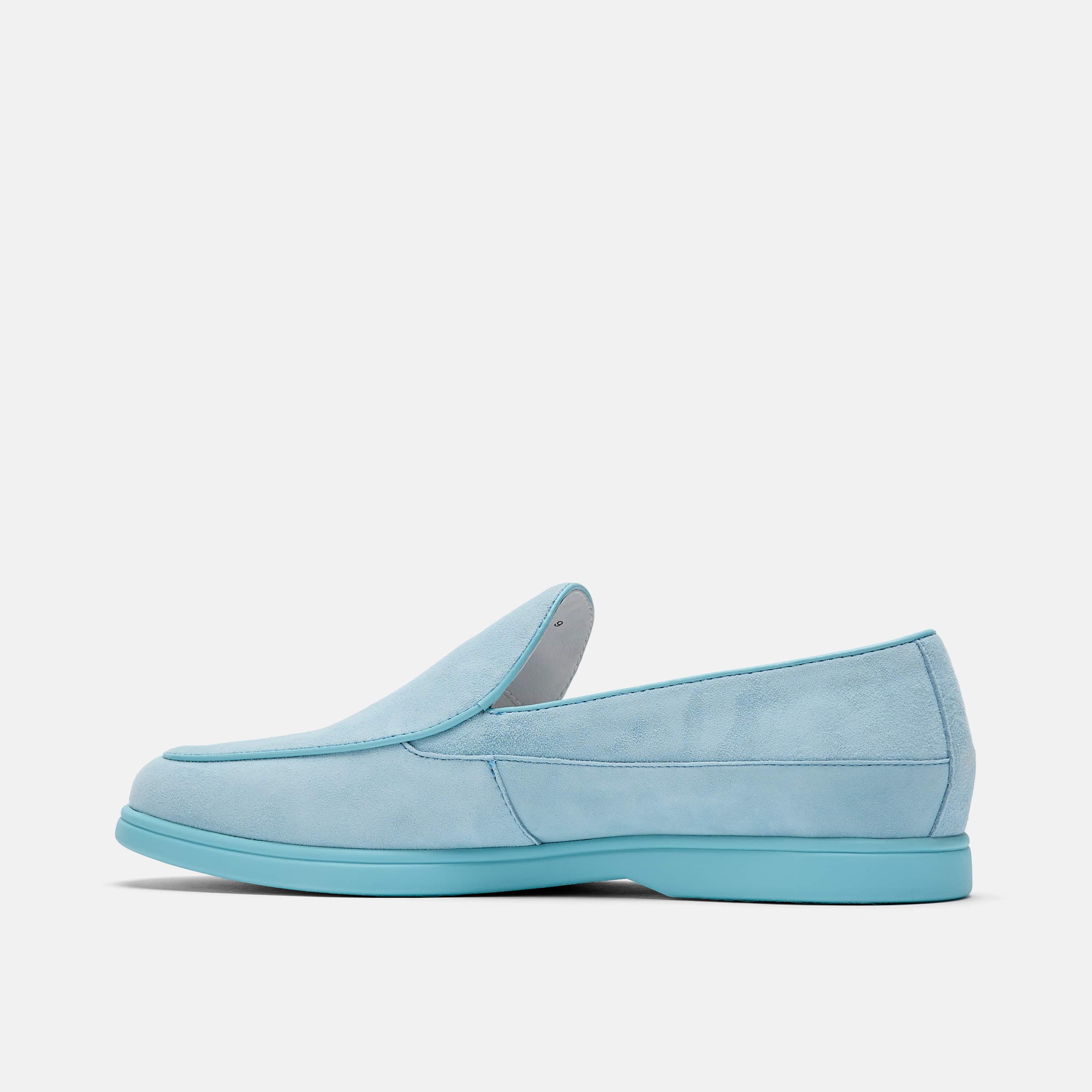 Alessandro Blue Suede Penny Loafers