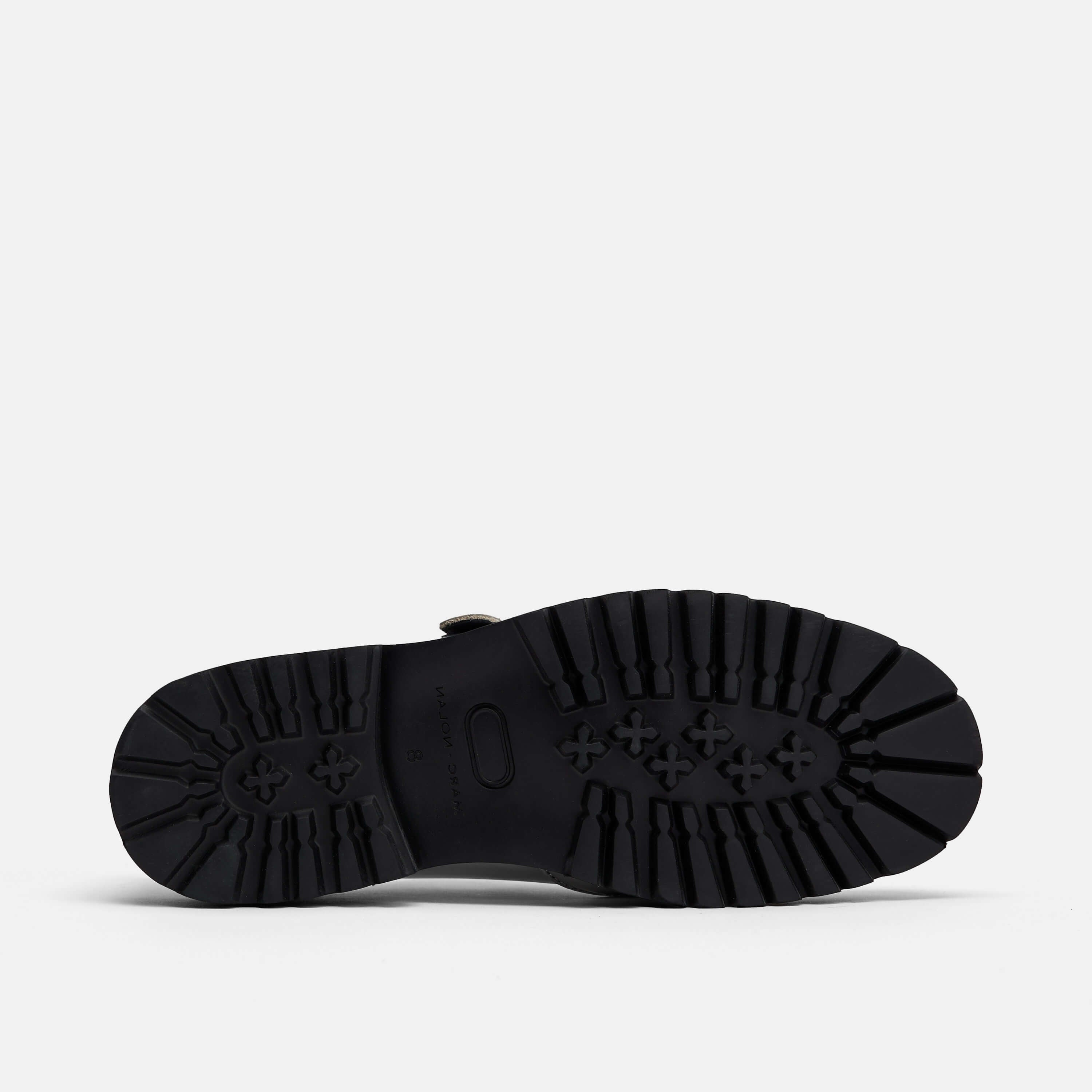 Womens Chrome Patent Leather Lug Dress Shoes