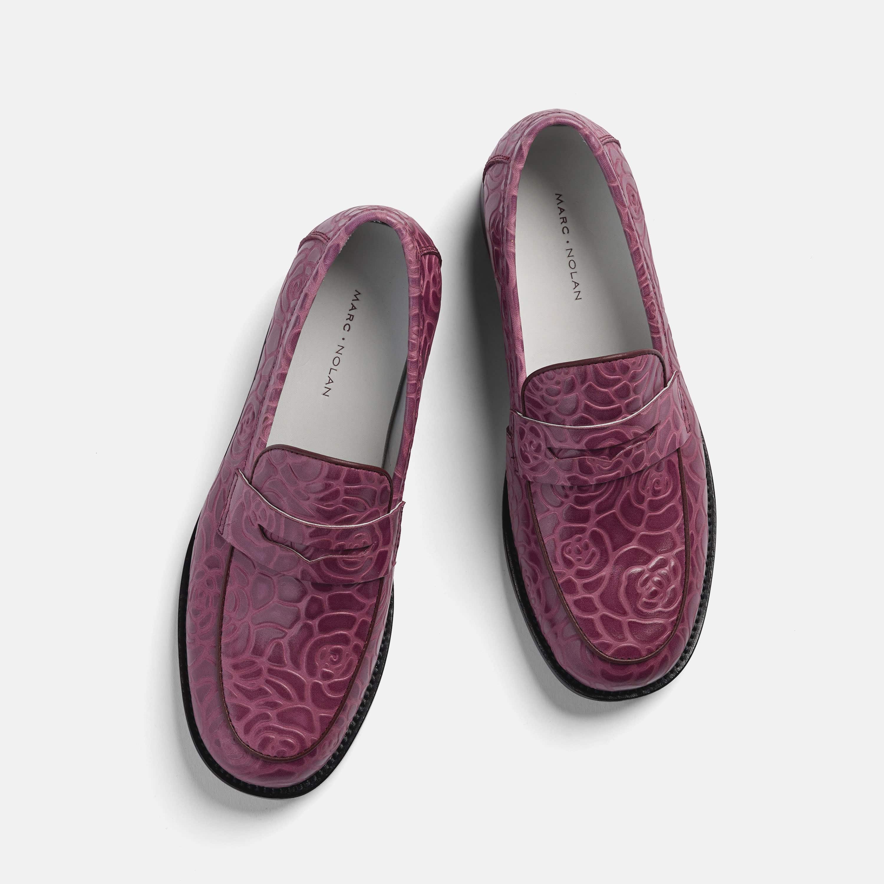 Women Purple Floral Penny Loafer