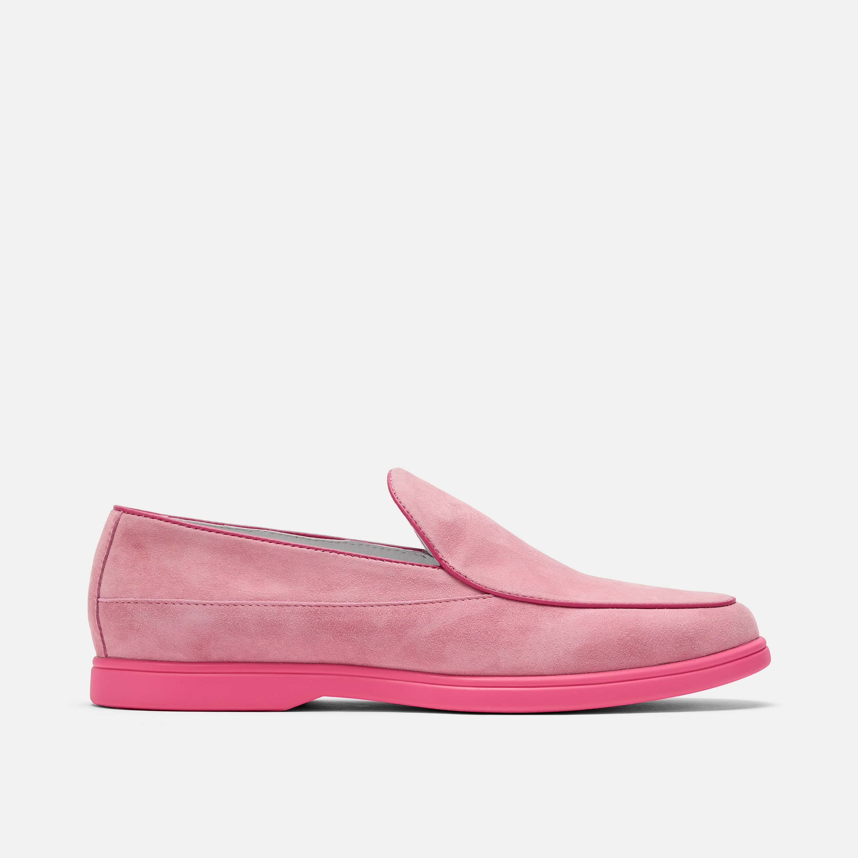 Alessandro Pink Suede Penny Loafers