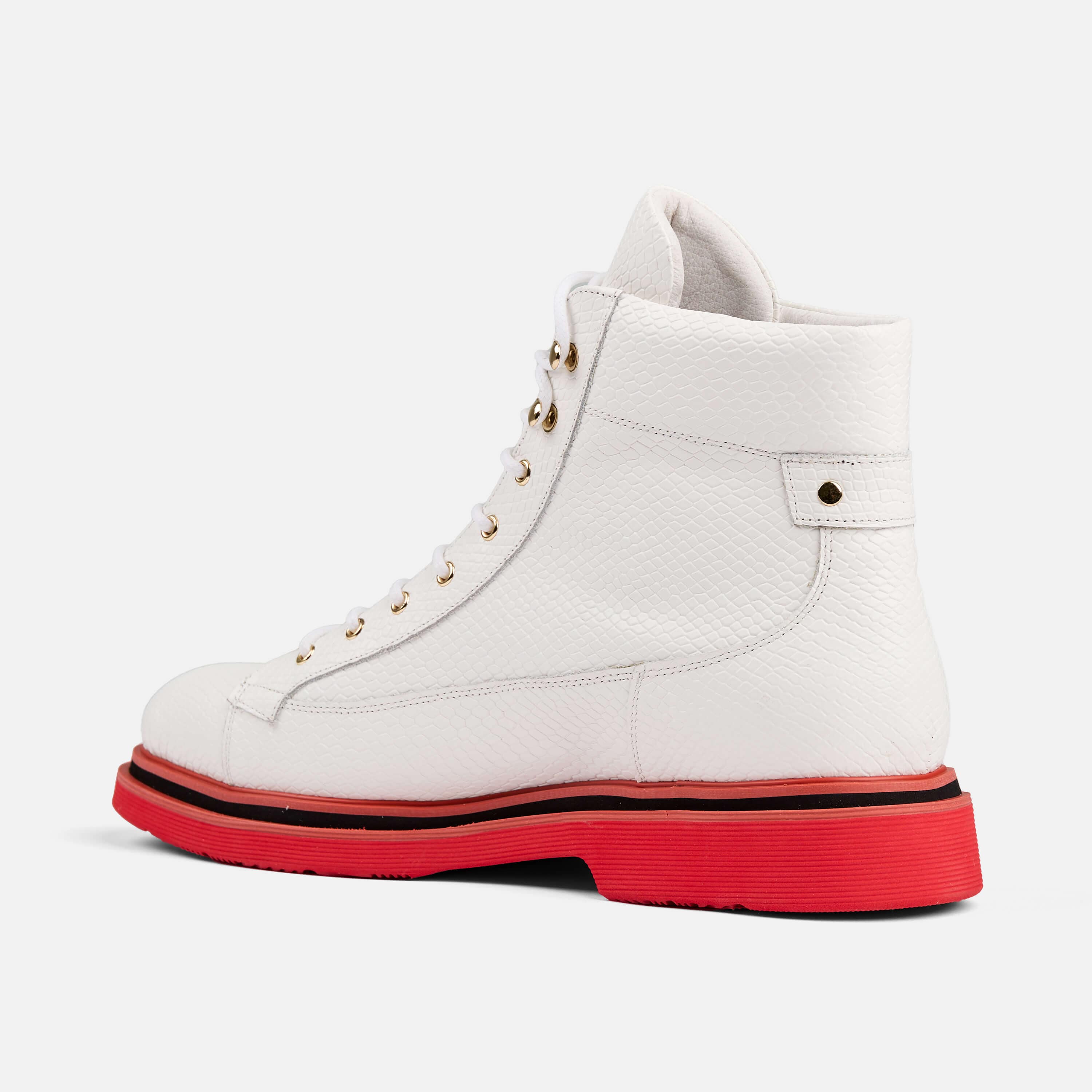 Aiden White Combat Boots