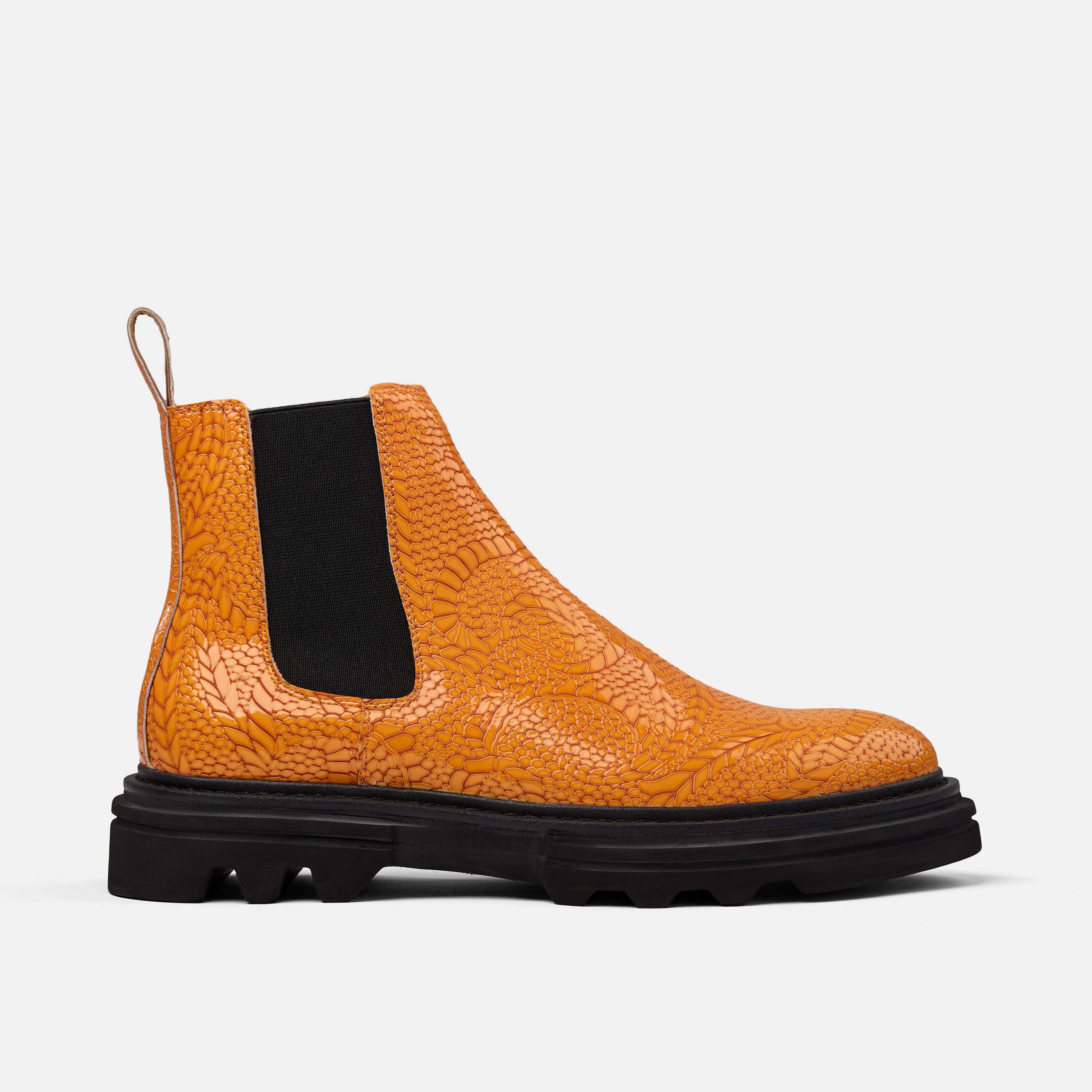 Dax Yellow Patent Leather Chelea Boots